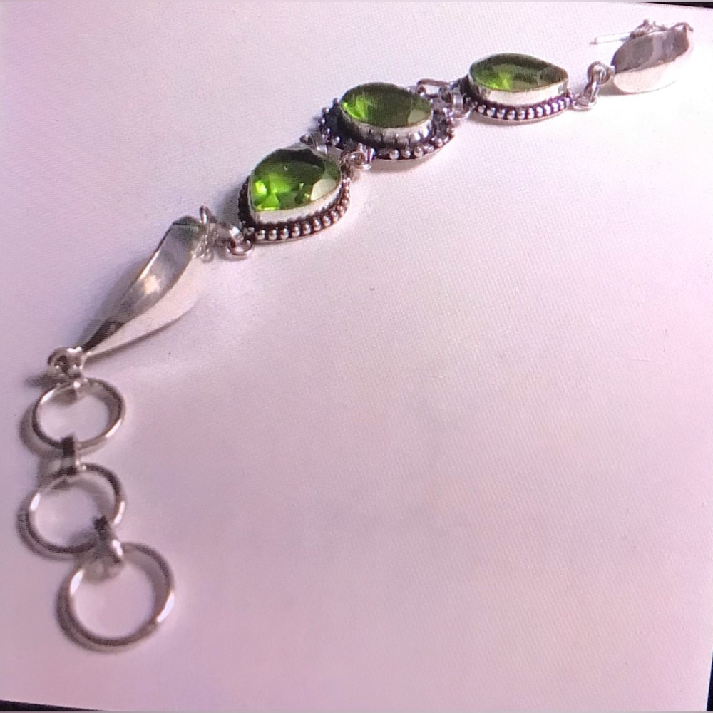 Peridot 925 Sterling Silver Bracelet